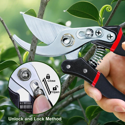 Garden Shears, Handheld Pruning Shears for Heavy Duty, Ergonomic Gardening Tools for Pruning Branches, Plants, Shrubs and Vines, Professional Sharp Garden Scissors (Classic Garden Shears)