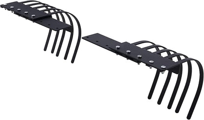 Specraft Tow Behind Landscape Rake Extension Kit, 2 Pack Width Expander with Heavy Duty Steel Tines, Increases Working Width for ATV, Tractor Rakes