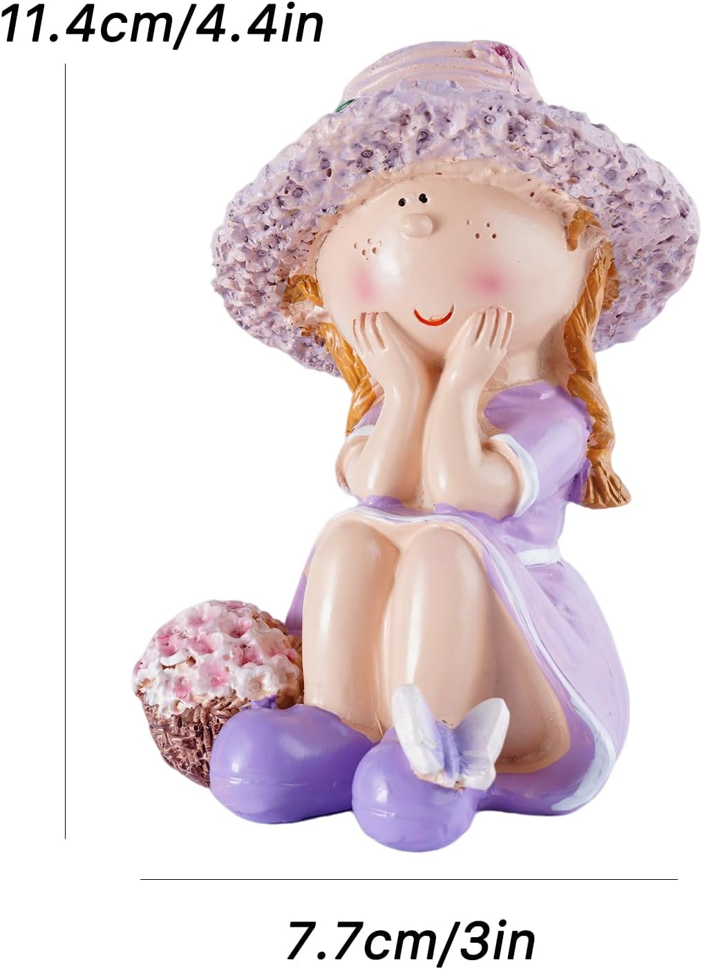 Lavender Garden Decorative Figurines,Resin Garden Statues for Outdoor Patio Lawn,Indoor Home Decoration, Ideal Gift for Parents and Friends,Outdoor Decor Housewarming Present