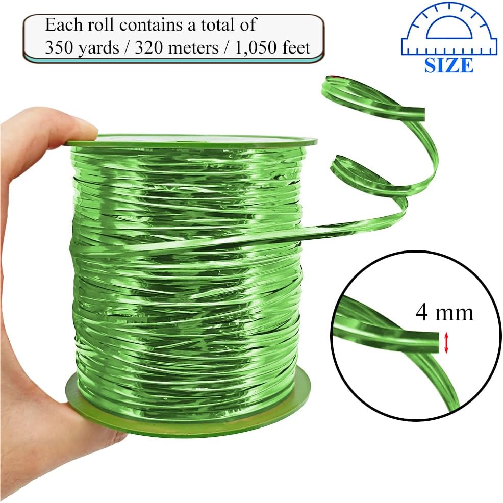 HAHIYO 350Yards/1050Feet/320M Green Metal Twist Ties for Bread Candy Coffee Plant Garden Cellophane Treat Bags Gift Wrapping Plastic Halloween Party Cake and Craft Projects
