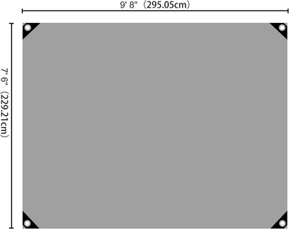 Yescom 10x8 Ft Tarp Waterproof 10 Mil Protective Cover Poly Tarpaulin Reversible Silver Black Tarps