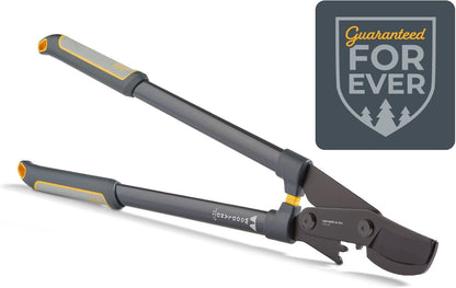 Woodland Tools Super Duty Lopper, 32 Inch Geared Bypass Branch Cutter with Soft Grip Handles, Manual Tree Limb Cutter for Thick Branches, Heavy Yard Work, and Seasonal Pruning