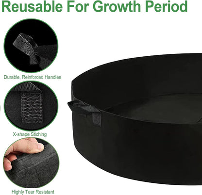 50 Gallon Plant Grow Bags, Large Fabric Raised Garden Bed with Handles, Durable Garden Beds Planters Aeration Gardening Container to Grow Vegetables for Outdoor Plants