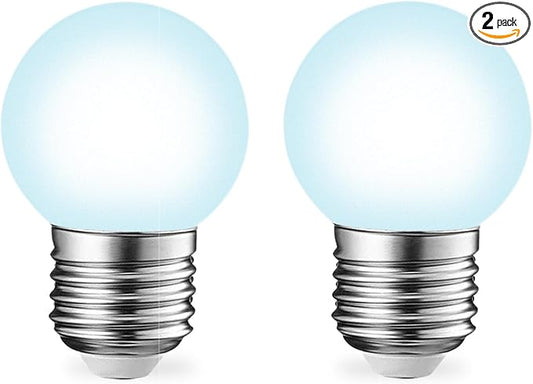 BSOD Refrigerator Light Bulb, 6000K Daylight Light Bulbs 95+ CRI, LED 5W Eq 40W, 120V E26 Base G45 Globe Small Lightbulbs, Vanity Waterproof Full Spectrum for Fridge, Bathroom, Office, Plants...