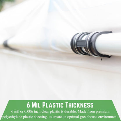Farm Plastic Supply - Clear Greenhouse Plastic Sheeting - 6 mil - (32' x 75') - 4 Year UV Resistant Polyethylene Greenhouse Film, Hoop House Green House Cover for Gardening, Farming, Agriculture