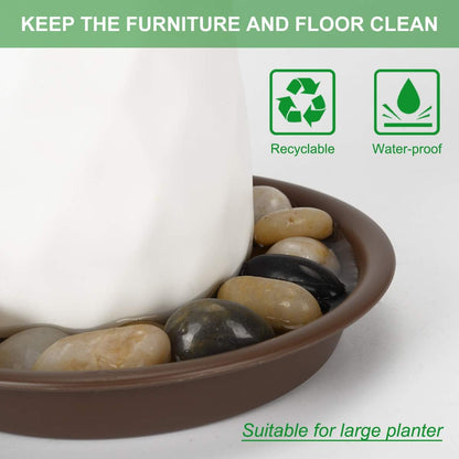 Plant Saucer 10 inch, Heavy Large Planter Durable Thicker Plastic Plant Trays for Indoors and