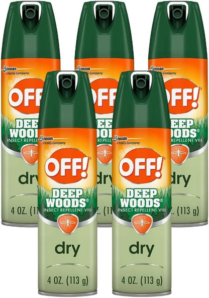 Off! Deep Woods Dry Insect Repellent VIII 4 oz (5 of Pack)
