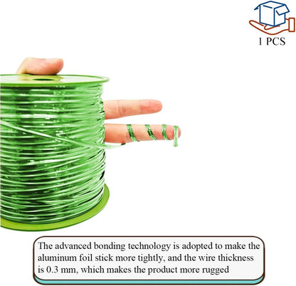 HAHIYO 350Yards/1050Feet/320M Green Metal Twist Ties for Bread Candy Coffee Plant Garden Cellophane Treat Bags Gift Wrapping Plastic Halloween Party Cake and Craft Projects