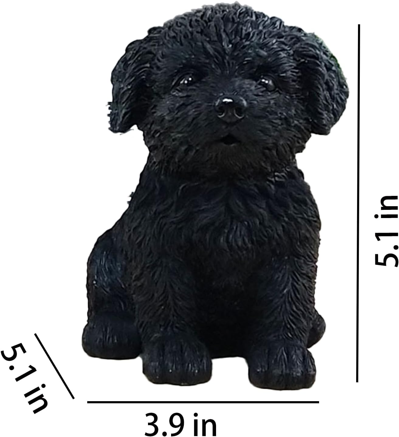 Dog Statue for Outdoor Maltese Dog Ornament Resin Bichon Frise Statue for Home Decor