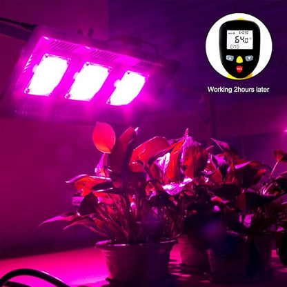 CANAGROW Waterproof Plant Light, Outdoor Grow Light, Full Spectrum COB LED Grow Light with No Noise, Refugium Light for Saltwater Aquarium, Heating Lamps for Plants Seeding Veg Blooming Fruiting