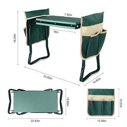 KVR Upgraded Garden Kneeler and Seat with Thicken & Widen Soft Kneeling Pad,Heavy Duty Foldable