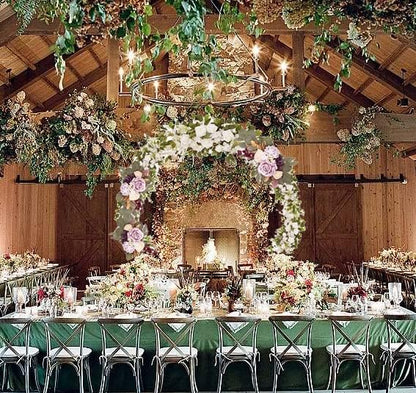 6.5FT Tall X 6.5FT Wide Metal Ring Arch for Outdoor Party Backdrop Decoration (with Ground Anchors, Screwdriver, and Instructions)