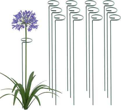 36 Inch 12 Packs Plant Support Stakes,Garden Single stemmed Plant Support Hoops, Plant Prop, for Flowers,Orchid, Tomatoes Peony Lily Rose (36 inch)