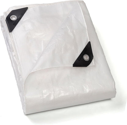 GUARD SHIELD Clear Tarp Heavy Duty 8x20 Feet Waterproof for Outdoor Garden Poly Cover UV Resistant Transparent Tarpaulin10mil