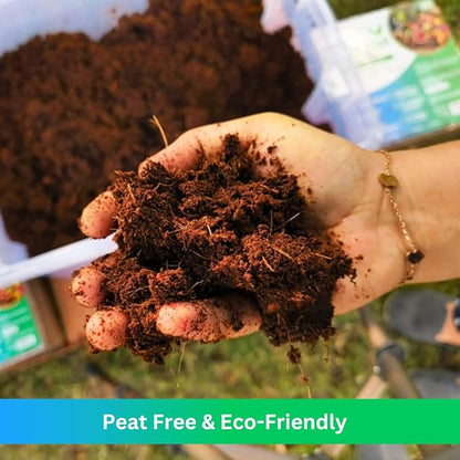 Premium Coco Coir by UrbanGro | 10 LBS Compressed Brick Expands to 2 Cubic Feet | Peat-Free Growing Medium for Indoor & Outdoor Plants, Starting Seeds, Seedlings, Hydroponics