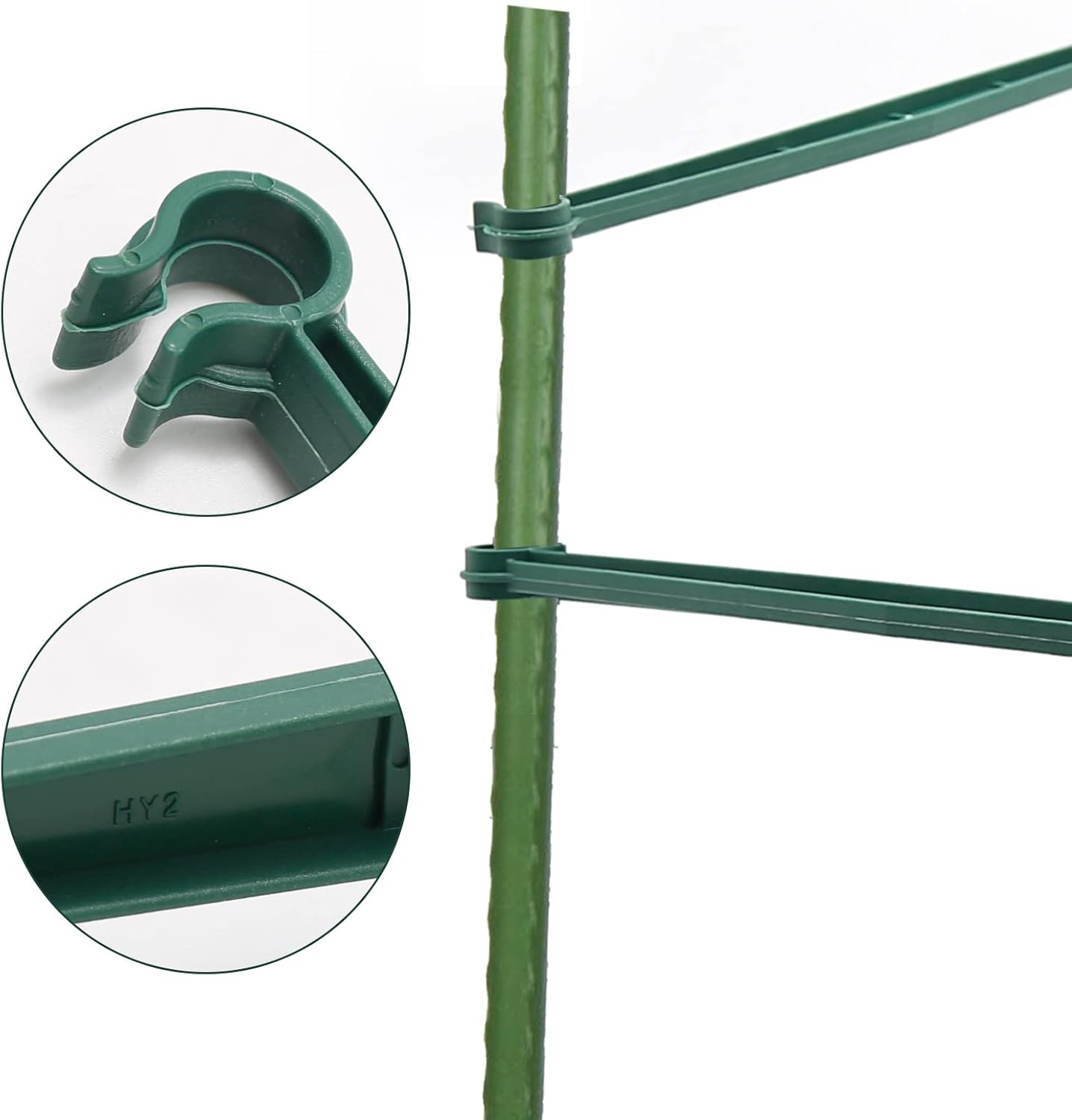 100 PCS Tomato Cage Connectors, Stake Arms for Tomato Cage, Expandable Trellis Connectors Plant Support Garden Stakes 12.6” Garden Plants Stake Arms Fit for 16mm Stakes, for Climbing Plants, Flowers