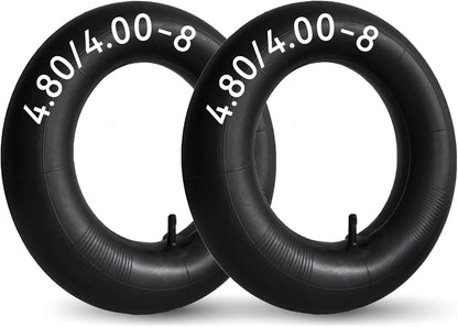 4.80/4.00-8" Inner Tubes 480/400-8 Tire Tube 4.80-8 4.00-8 Replacement Tube for Wheelbarrows, Mowers, Hand Trucks, Dollies, Straight Valve Stem (2-Pack)