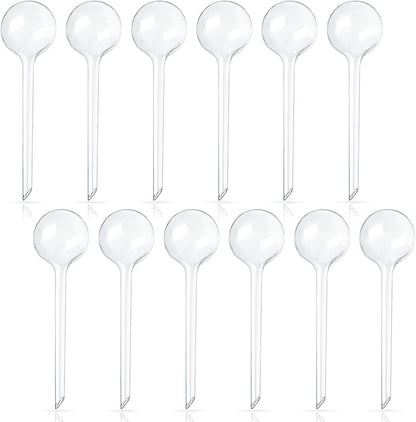 12 Pcs Large Plastic Self-Watering Bulbs,Clear Automatic Watering Globes,Clear Automatic Watering Bulbs for Plants,Graden,Flowers