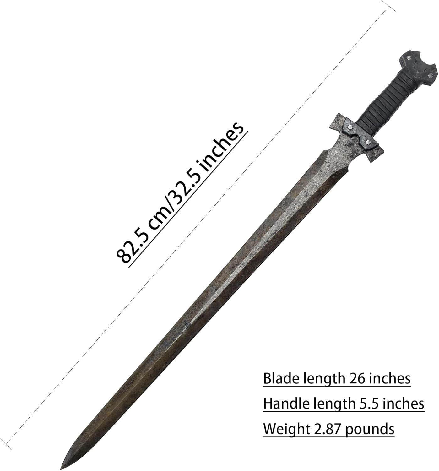 SV Handmade cast Manganese Steel Chopping Blade Sword, Full Tang, Outdoor, Hunting, Camping, Hiking, Survival, with Protective Cover, Multiple Styles to Choose from