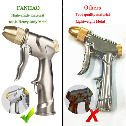 FANHAO Upgraded 100% Metal Garden Hose Nozzle Heavy Duty, High Pressure