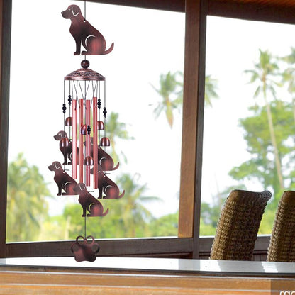 36 Inch Dogs Wind Chimes Outdoor/Indoor Decor - Metal Dog Musical Wind Bells, Mobile Romantic Dog Wind Catcher, Outdoor Dogs Wind Chimes Gifts for Mom, Home, Balcony, Trees, Festival Garden Decoration