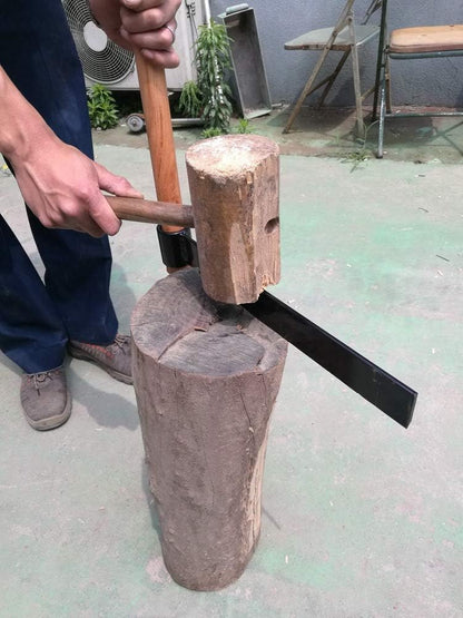 Shingle Froe Tool and Kindling Axe for Splitting Firewood,15in Premium Forged Blade Shingle Froe with 18in Wooden Handle, Kindling Axe, Wood Froe Tool