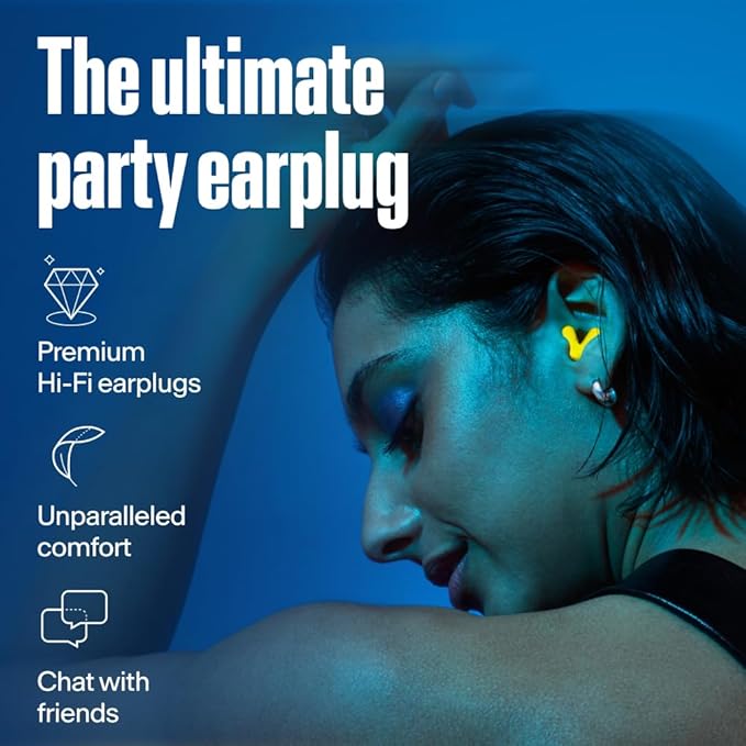 Alpine Tune Earplugs, Concert Ear Plugs for Noise Reduction, High Fidelity Music Quality, 19dB