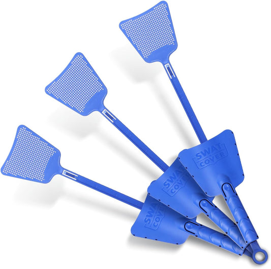 Improved Fly and Bug Swatter w/Integrated Cover, Flexible Bug Smasher for Flies and Bugs Swatting