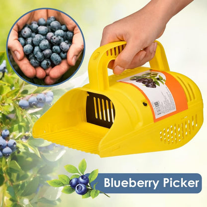 Blueberry Picker, Plastic Blueberry Picker Scoop Blue Berry Picking Rake for Cranberries Blueberries lingonberries Strawberries Blackberries Currants (Yellow 22 * 14 * 17cm)
