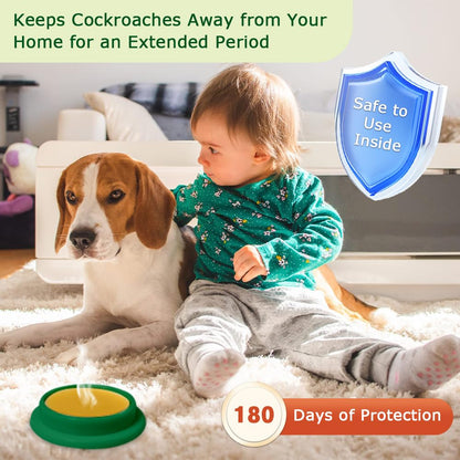 12 Pack Cockroach Gel Bait, Highly Effective Roach Gel Bait Indoor Infestation Solution, Fast Acting Cockroach Killer Indoor Home Kitchen Use, Easy to Apply & No Mess Roach Bait, Long-Lasting