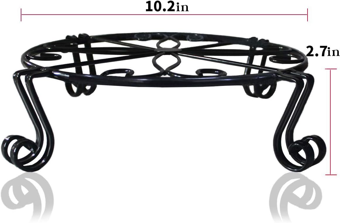 Plant Stand for Heavy Duty Potted Holder Indoor Outdoor Metal Rustproof Iron Garden Container Round Supports Rack for Planter Bronze, Pumpkin Stand Outdoor