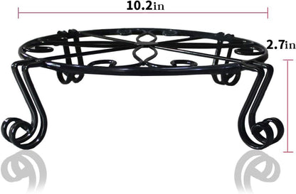 Plant Stand for Heavy Duty Potted Holder Indoor Outdoor Metal Rustproof Iron Garden Container Round Supports Rack for Planter Bronze, Pumpkin Stand Outdoor