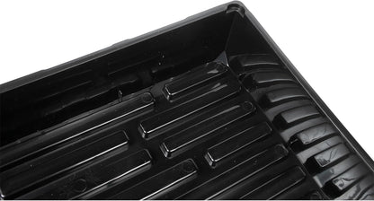 SUNPACK 10" x 20" Mega Plastic Seed Starting Tray, Black, 2.5" - No Drainage Holes, Ideal for Greenhouses or Indoor Gardening - Made of Thick, Strong Plastic