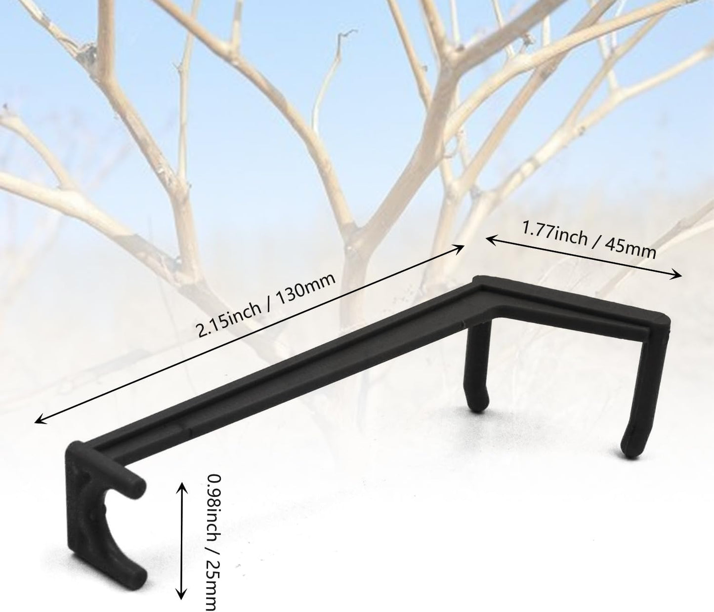 Fruit Tree Limb Spreaders Adjustable Plant Branch Benders, Tree Branch Spreaders to Nudge Limbs for Most Fruit Trees,50 Pcs (Black)