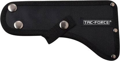 TAC-FORCE Tomahawk – Axe - Satin Finish Stainless Steel Blade w/Etched U.S.A. Flag, Black Wood Handle, Full Tang Construction, Includes Nylon Sheath, Tactical, EDC, Rescue - TF-AXE001S