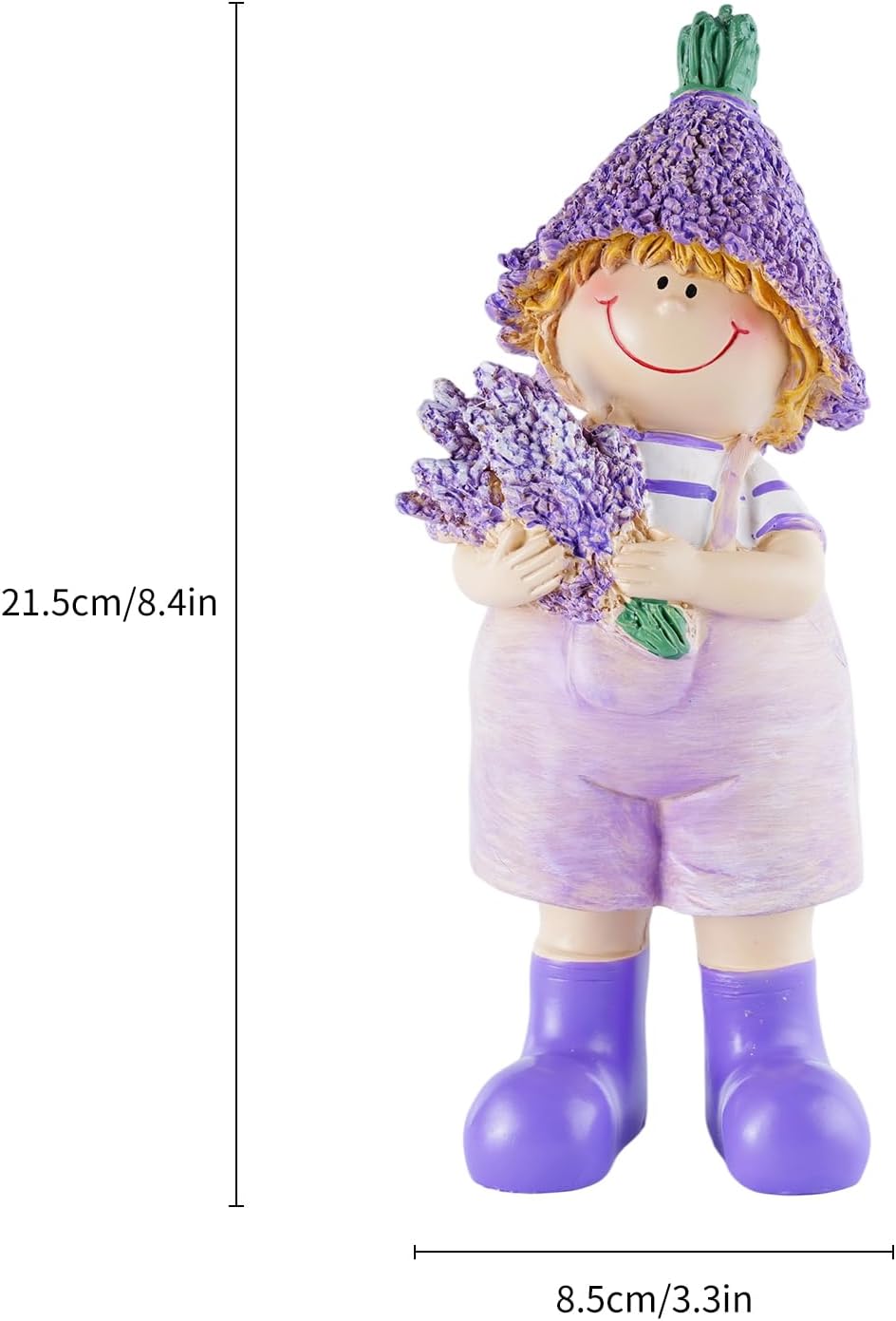 Lavender Series Resin Garden Statues - Couple Boy & Girl Decor, Ideal for Outdoor Patio, Lawn, Garden & Indoor Valentine's Day Home Decor, Ideal Gift for Mom, Dad & Friends
