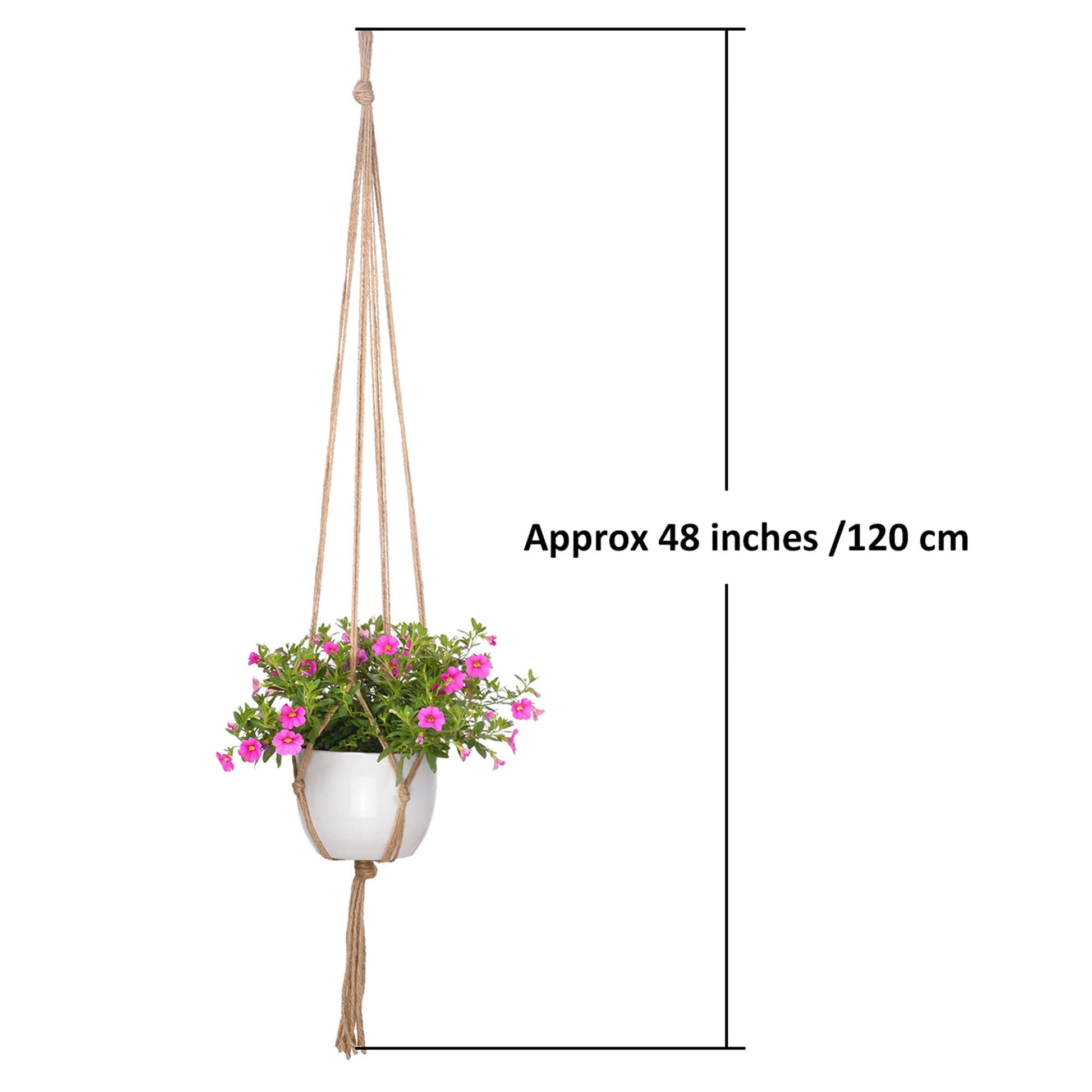 EBOOT 2 Pack 48 Inch Large Macrame Plant Hanger Rope to Hang Flower Pot Plant Holder for Indoor
