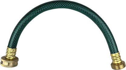 PVC Garden Hose 1/2 Inch Green Heavy Duty Water Hose with Solid Brass Fittings,No Leaking, Flexible,for outdoors,Lawns,Patio (1 FT, Green, Brass Fittings)