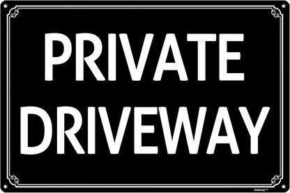 8x12"Private Driveway - High-Intensity Aluminum Parking Lot Sign, Weatherproof & Fade-Resistant, Ideal for Outdoor & Indoor Use - Curbside Sign(horizontal version)