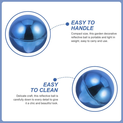 PRETYZOOM Stainless Steel Mirror Reflective Gazing Ball for Yard Decor Outdoor Garden Sculpture Polished Sphere Lawn Ornament