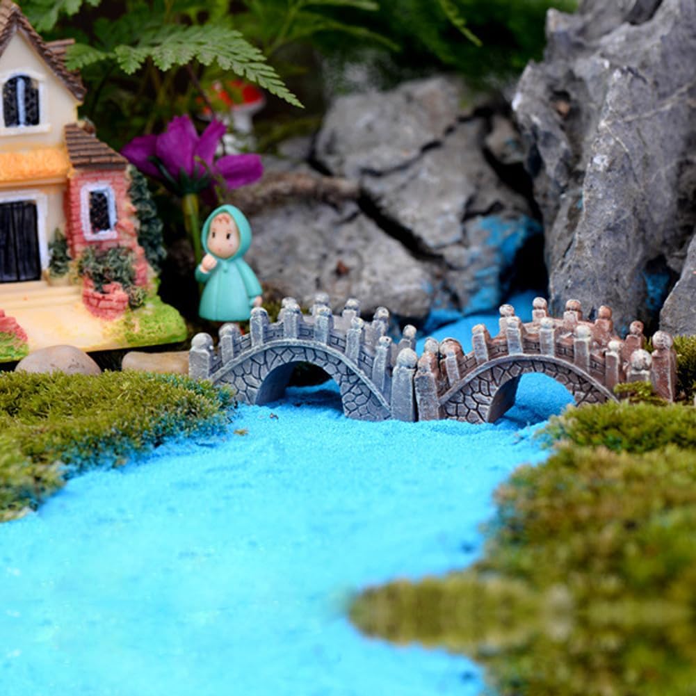 Fairy Garden Bridge 11 Pack Mini Bridge for Fairy Garden Accessories Outdoor Small Bridges Miniature Figurines Zen Gardens Terrarium Decor Little Statues Brown
