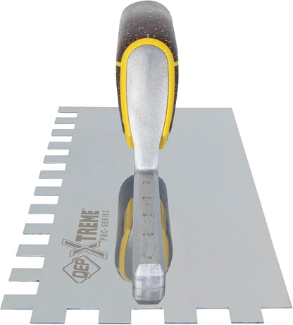 QEP Xtreme Cork Handle Stainless Steel Trowel Square Notch 1/2" x 1/2" x 1/2"