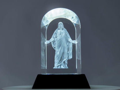 3D Laser Engraved Statue & LED Lighted Base