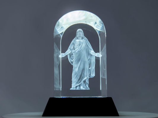 3D Laser Engraved Statue & LED Lighted Base