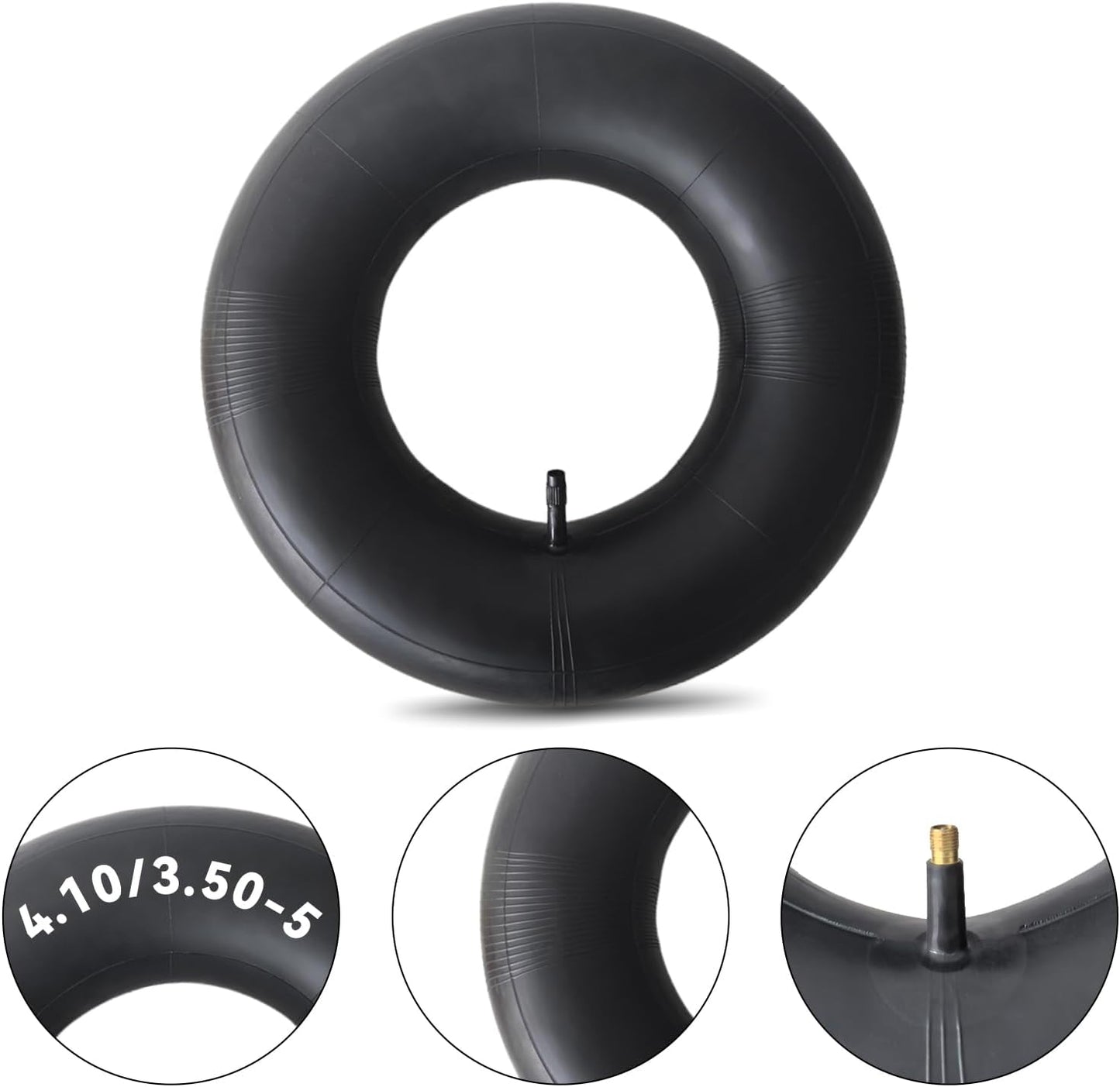 2-Pcs 4.10/3.50-5 Tube 11x4.00-5 4.10-5 3.50-5 Inner Tube for Wheelbarrows, Lawn Mowers, Hand Trucks and More