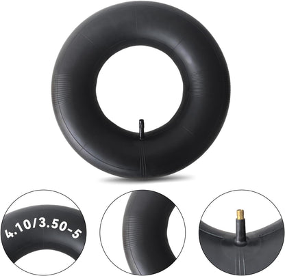 2-Pcs 4.10/3.50-5 Tube 11x4.00-5 4.10-5 3.50-5 Inner Tube for Wheelbarrows, Lawn Mowers, Hand Trucks and More