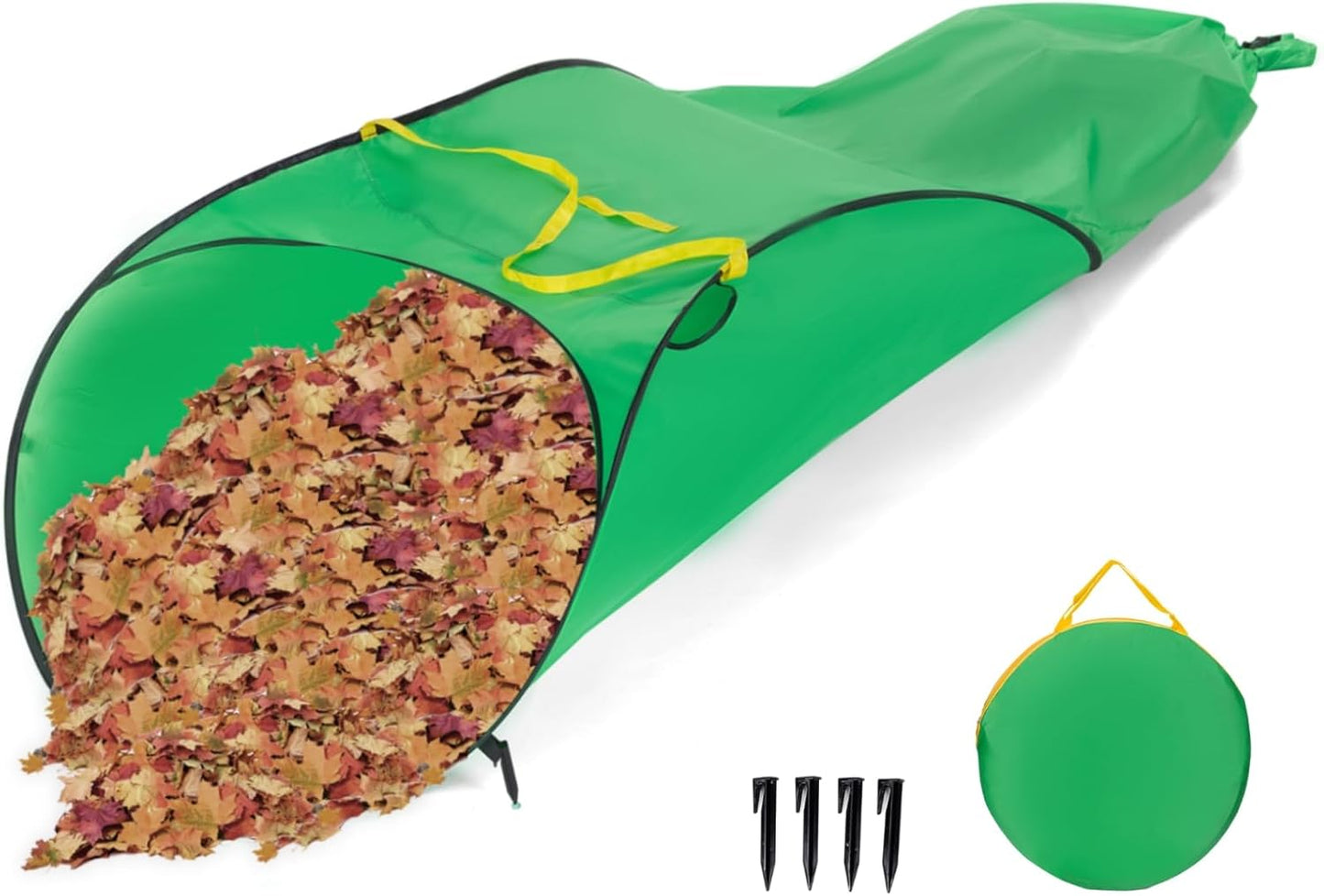 Leaf Collector 70 Gallon, 230D Thickened Reusable Yard Waste Bag, Portable Pop Up Lawn and leaf Bags, Yard Garden Waste Bags, Bag for Lawn Trash，Larger Capacity，Reinforced Rope Holes，patent product