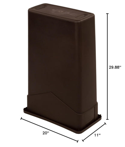 Carlisle FoodService Products 34202369 TrimLine Polyethylene Waste Container, 23 Gallon Capacity, 20" Length x 11" Width x 29.88" Height, Dark Brown (Case of 4)