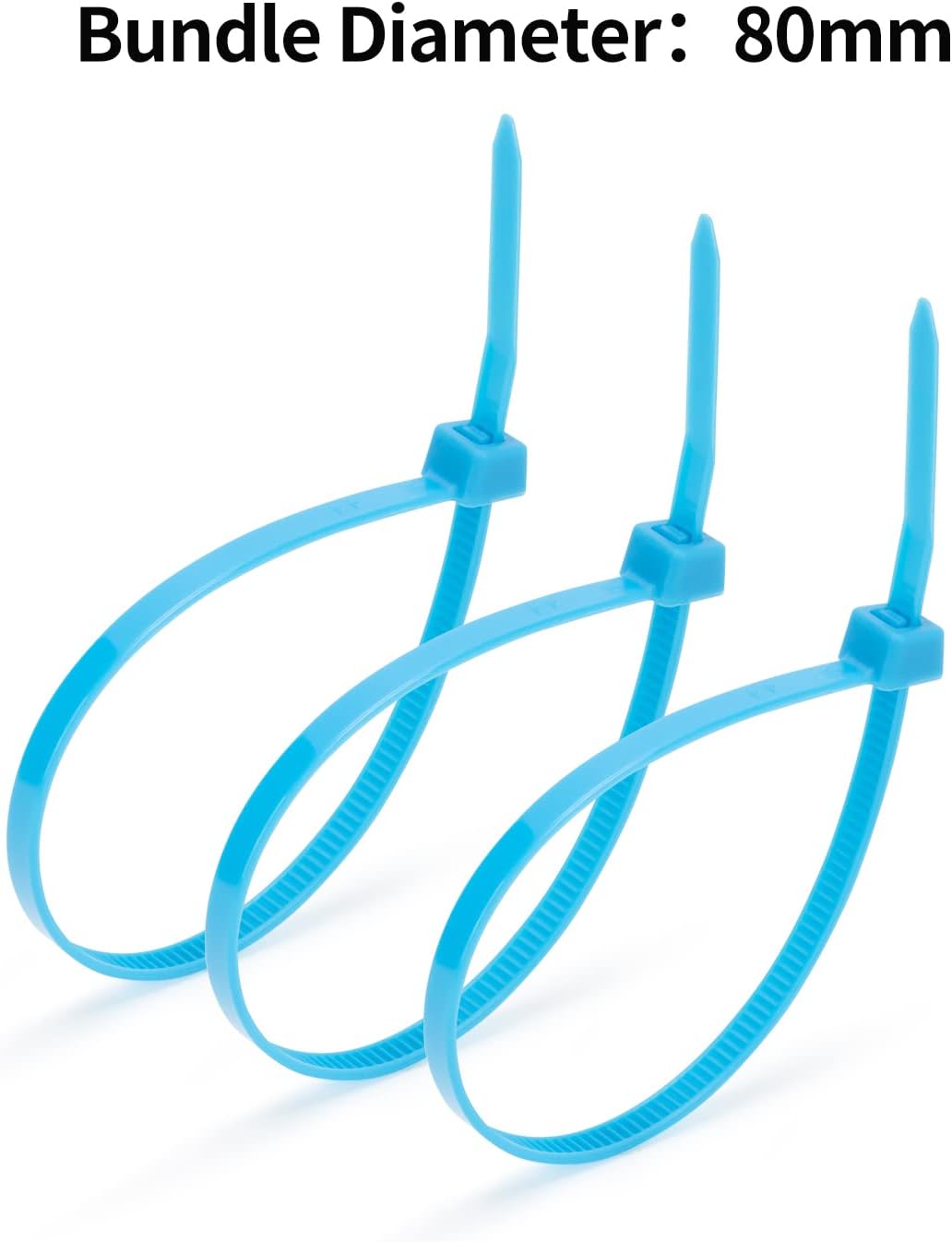 XINGO 100 PCS 12 inch Cable Zip Ties Heavy Duty,120 lbs Tensile Strength, Self-Locking Premium Nylon Zip Ties for Indoor and Outdoor Use (Sky Blue)