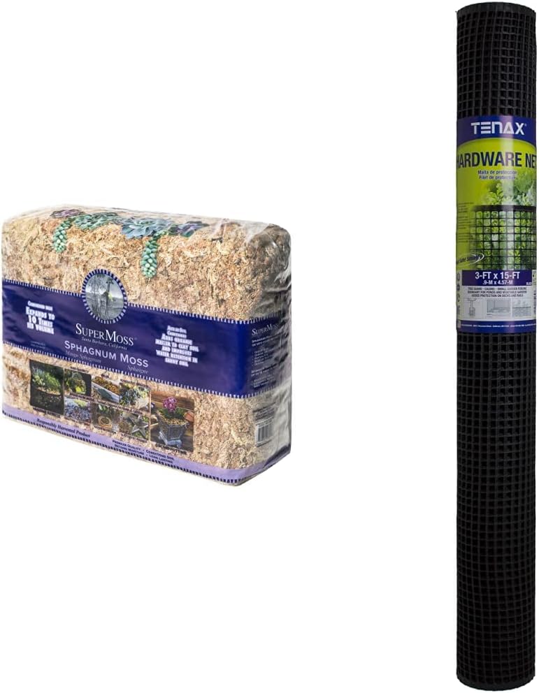 SuperMoss Orchid Sphagnum Moss and Tenax Hardware Net